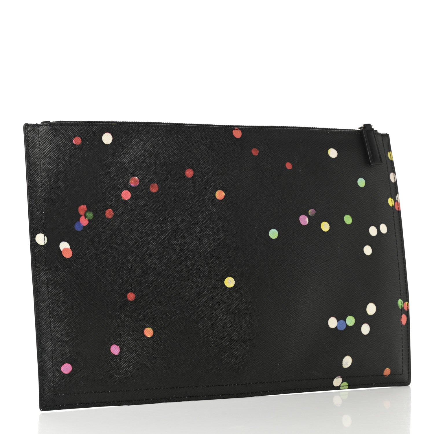 Givenchy Textured Coated Canvas Confetti Print Medium Antigona Zip Pouch Black 3 of 7