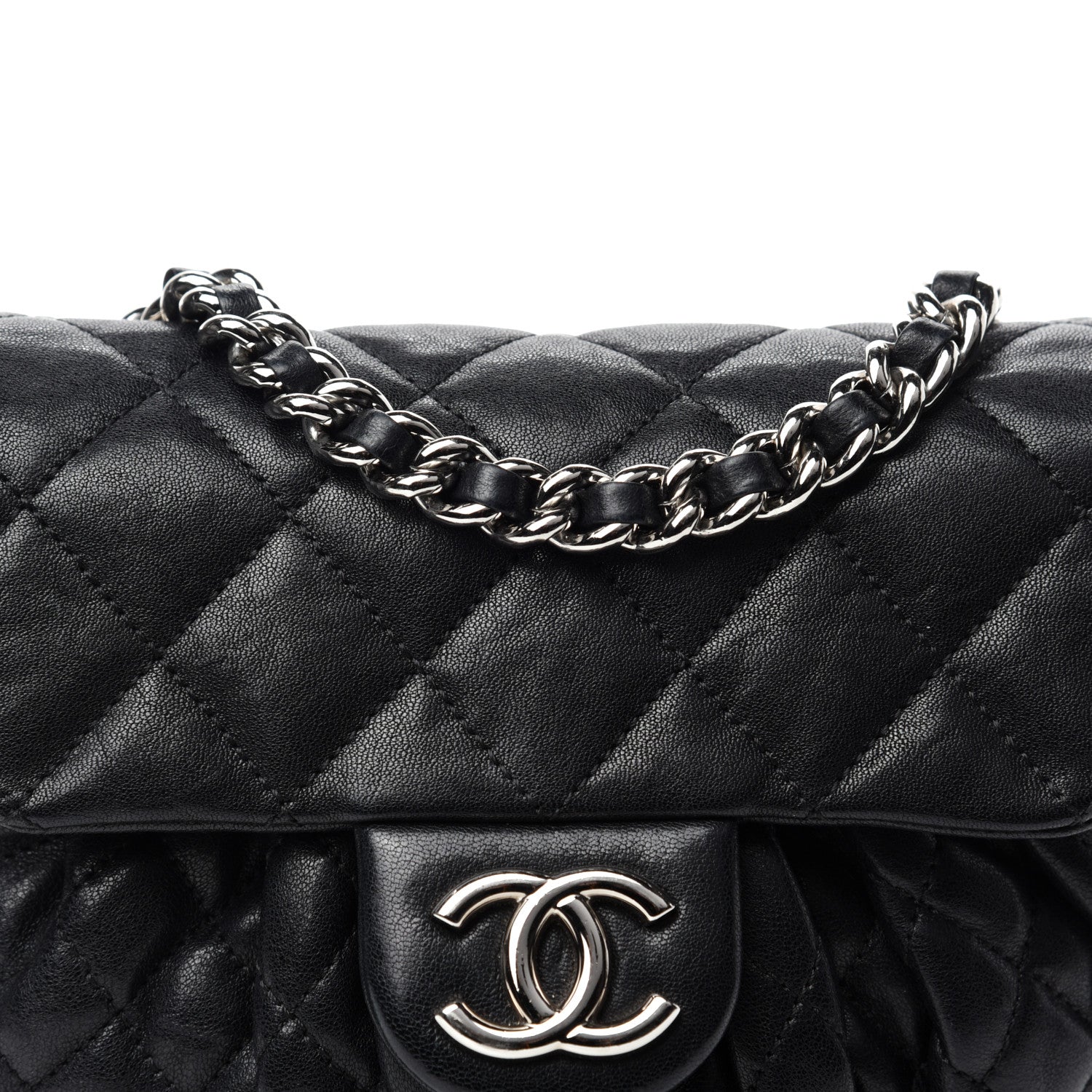 Chanel Washed Lambskin Mini Chain Around Messenger Black 11 of 11