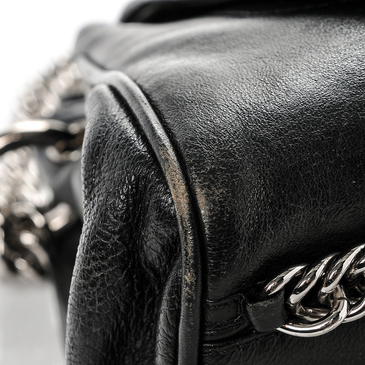 Lambskin Quilted Accordion Flap Black