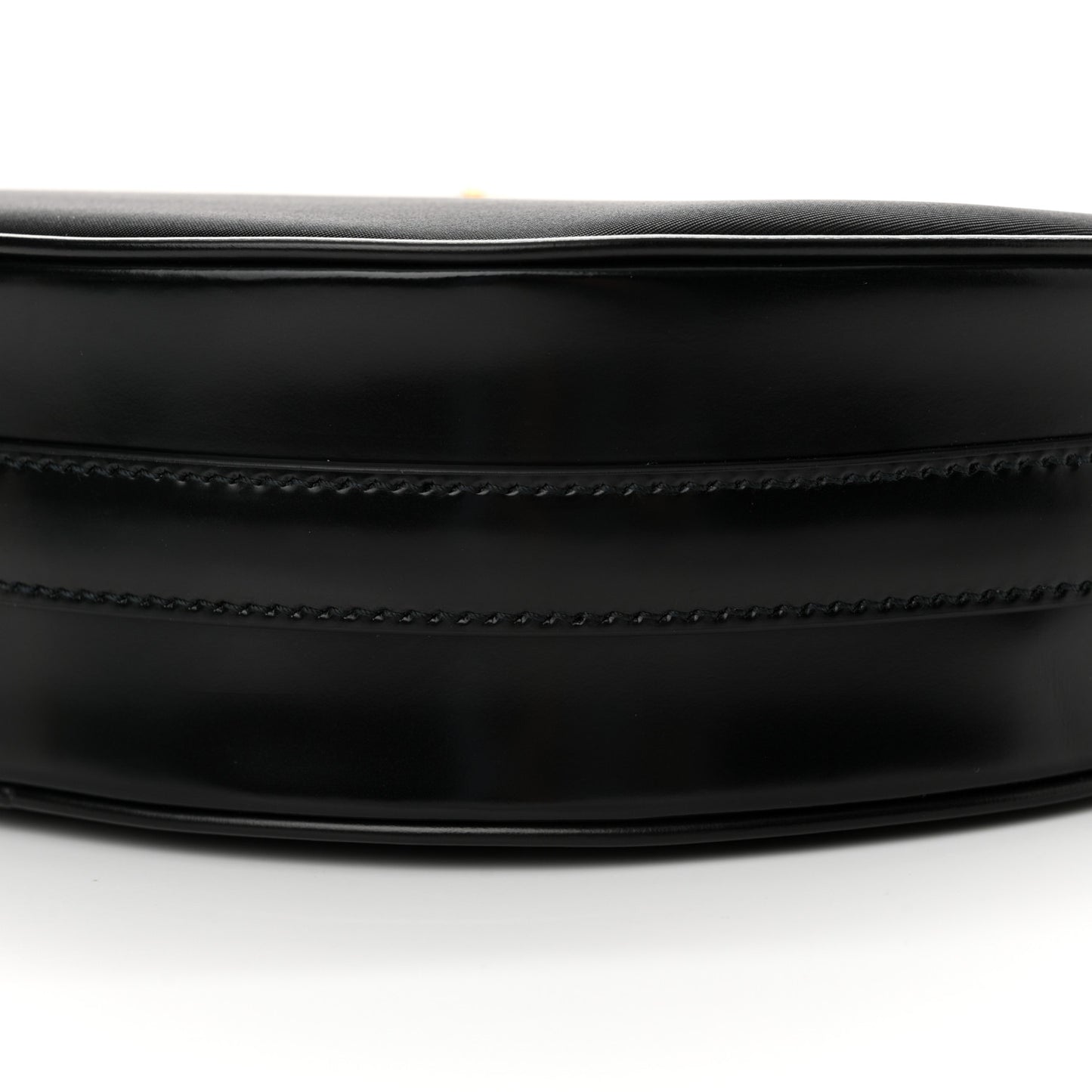 Re-Nylon Spazzolato Small Arque Shoulder Bag Black