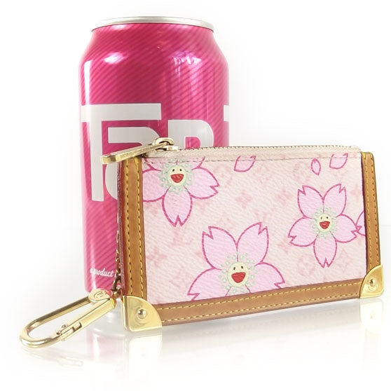 Monogram Cherry Blossom Key Pouch Pink