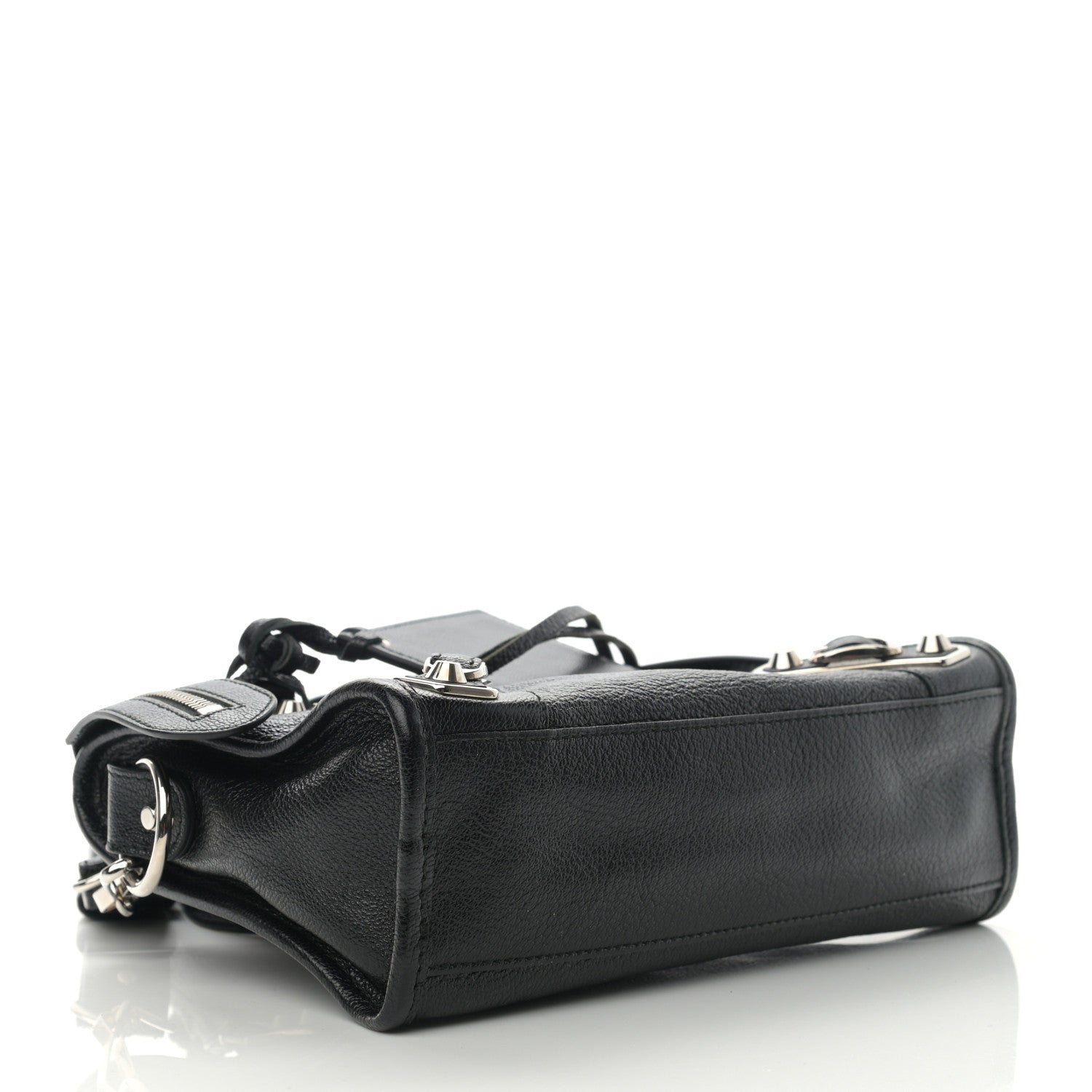 Balenciaga Chevre Silver Metallic Edge Hardware Mini City Black 4 of 10
