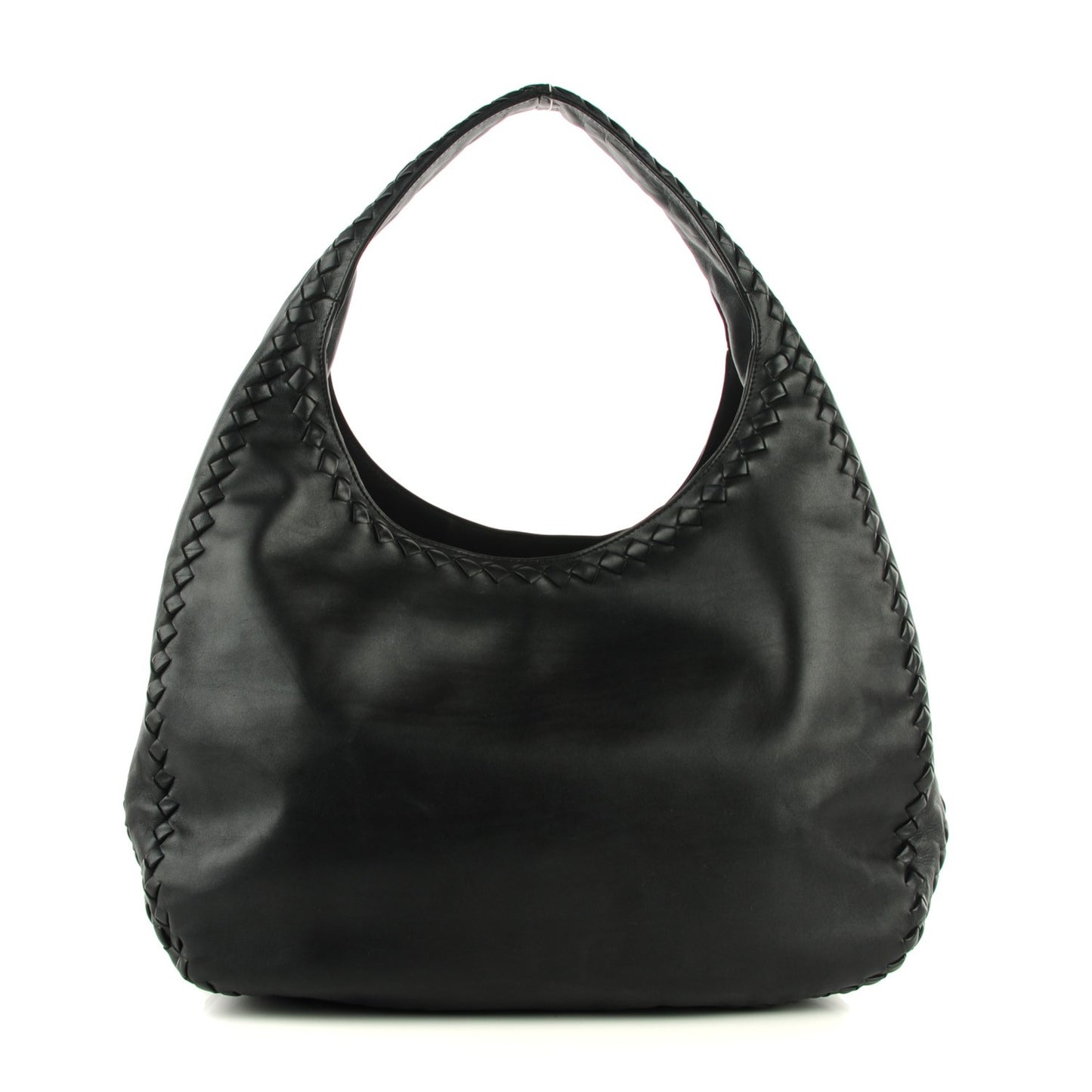 Nappa Intrecciato Hobo Nero Black