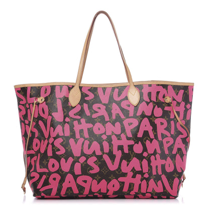 Louis Vuitton Monogram Graffiti Neverfull GM Fuchsia 1 of 13