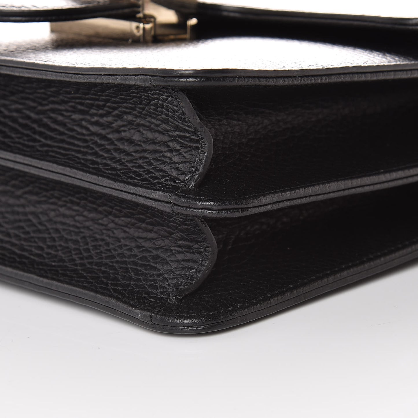 Dollar Calfskin Small Interlocking G Shoulder Bag Black