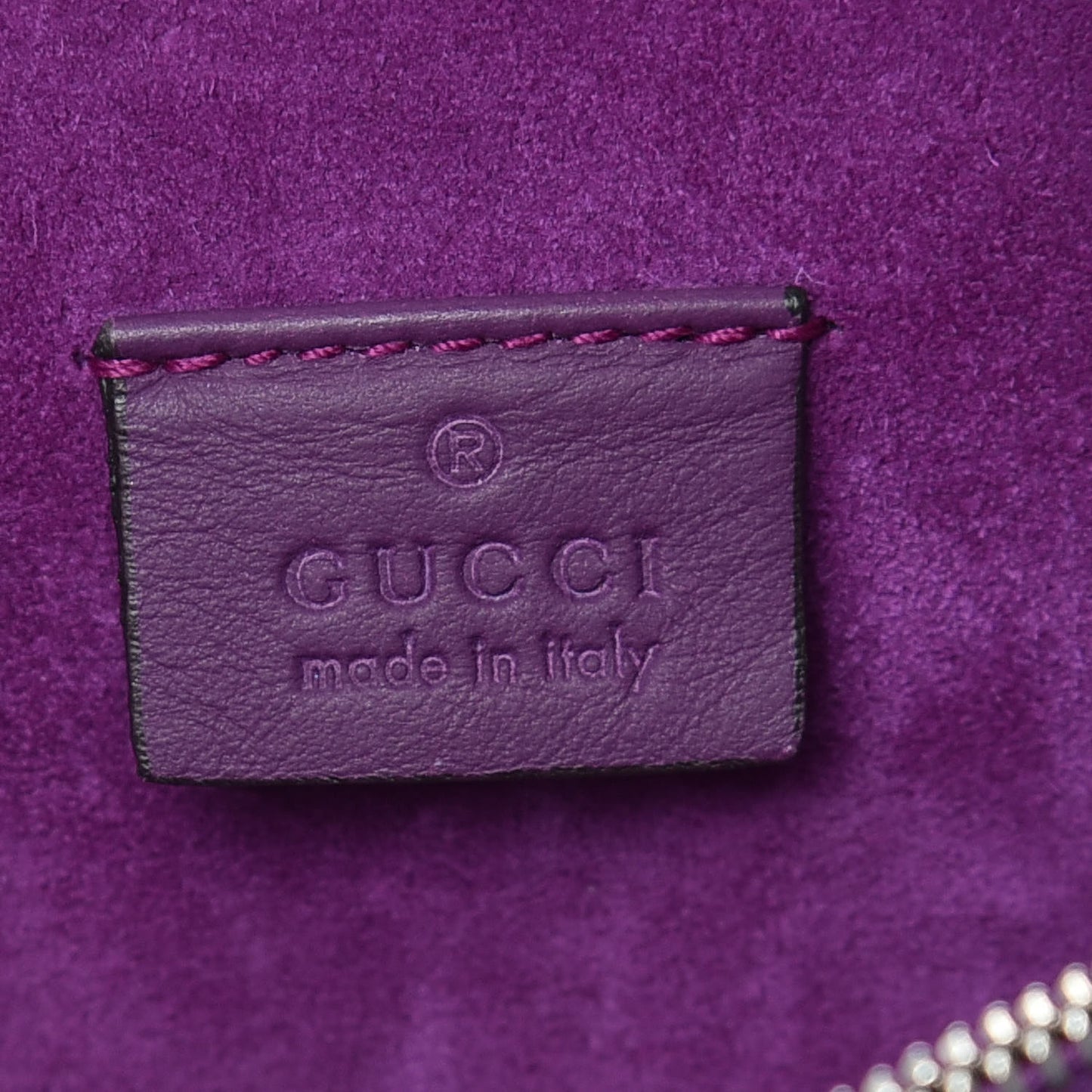 GG Supreme Monogram Suede Small Dionysus Shoulder Bag Purple