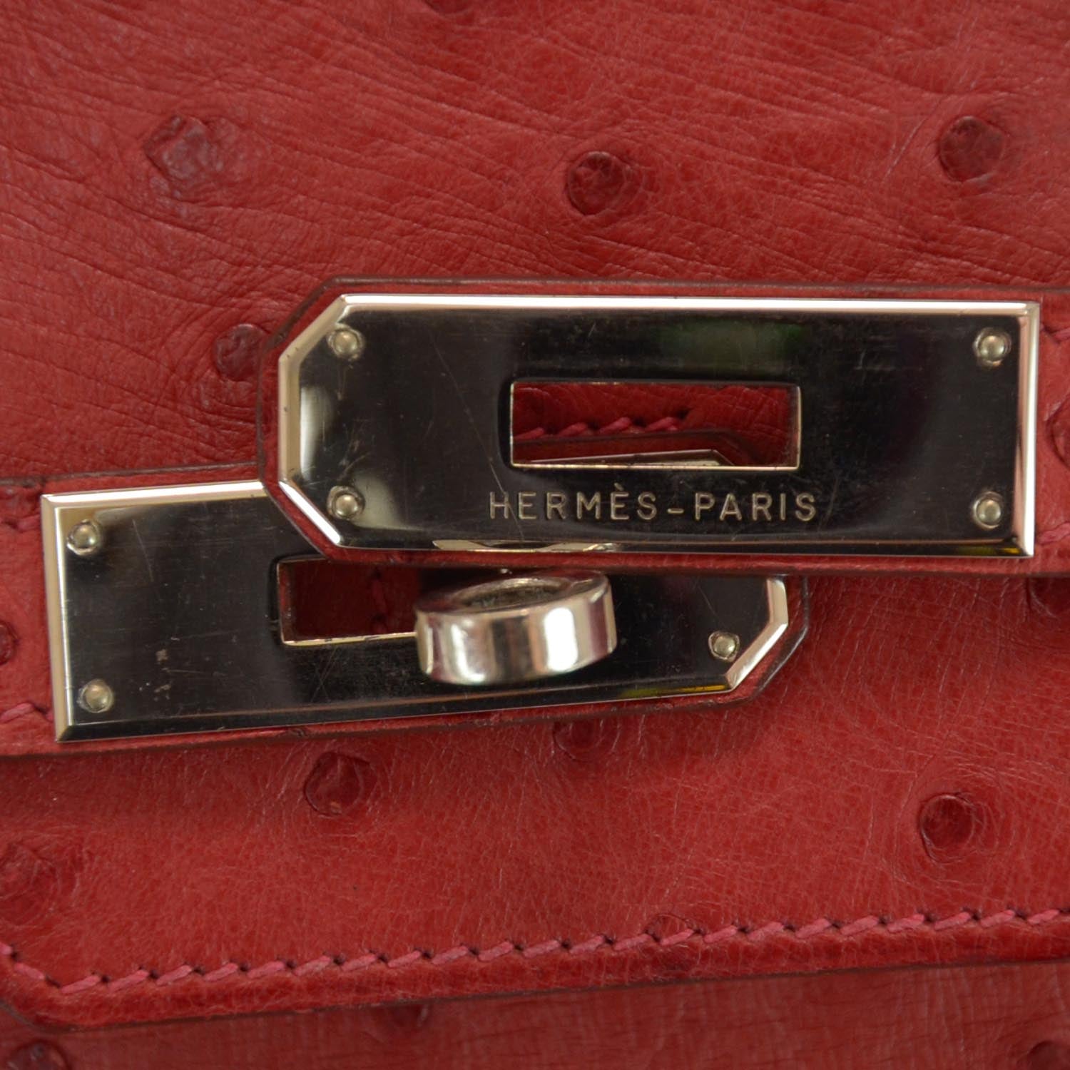 Hermes Ostrich Birkin 35 Rouge Vif 5 of 9
