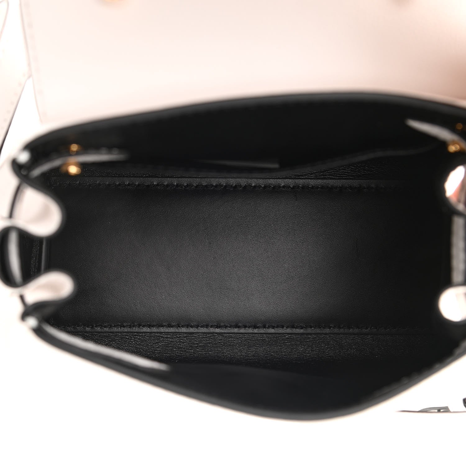 Versace Grained Calfskin Small La Medusa Top Handle Bag Optical White 5 of 10