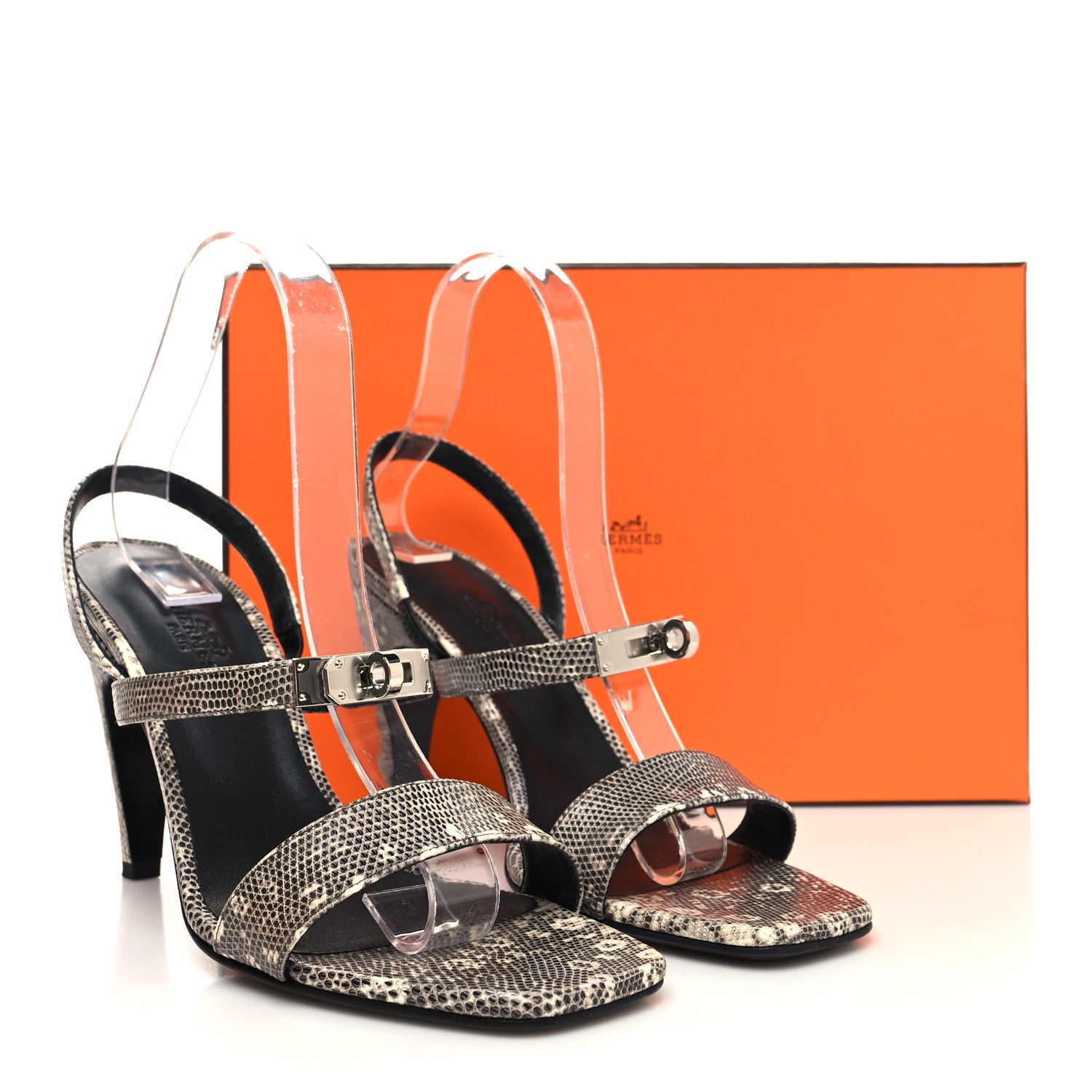 Hermes Lizard Glamour 95 Sandals 39 Ombre 9 of 9