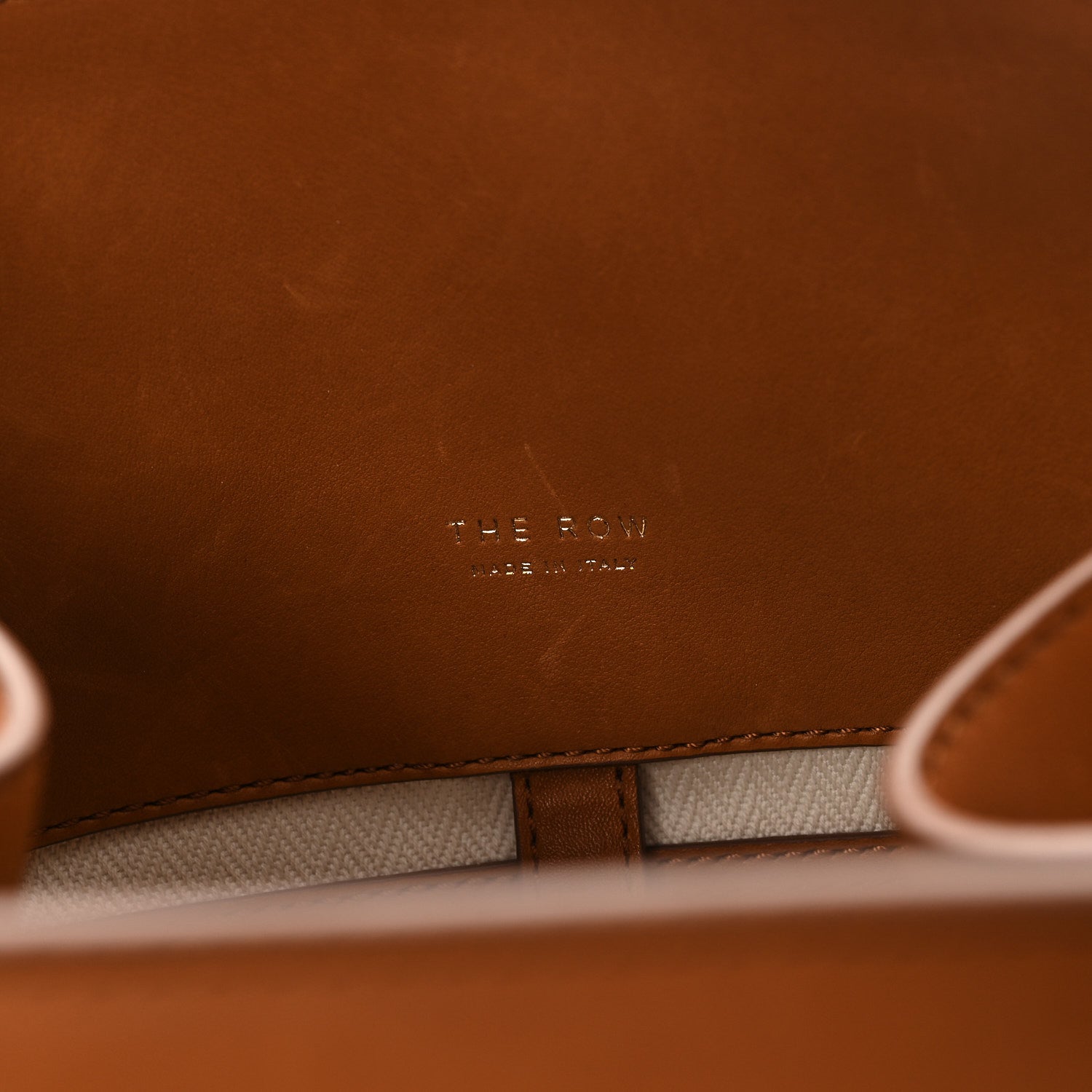 The Row Polished Saddle Calfskin Soft Margaux 15 Cuir 6 of 9