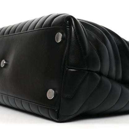 Saint Laurent Calfskin Y Quilted Monogram Large Loulou Chain Satchel Black 18 of 19