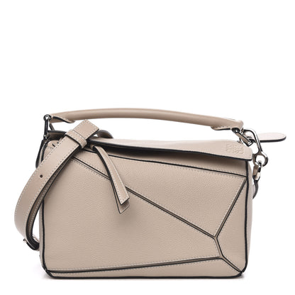 Loewe Calfskin Small Puzzle Bag Light Oat 1 of 11