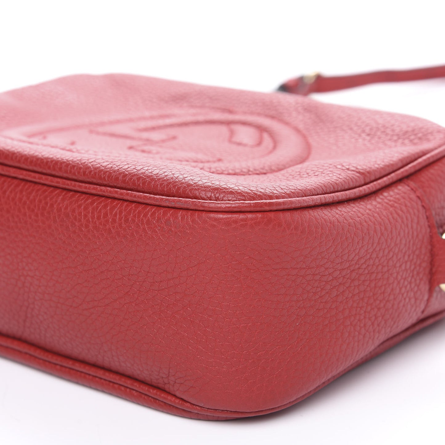 Pebbled Calfskin Small Soho Disco Bag Tabasco Red