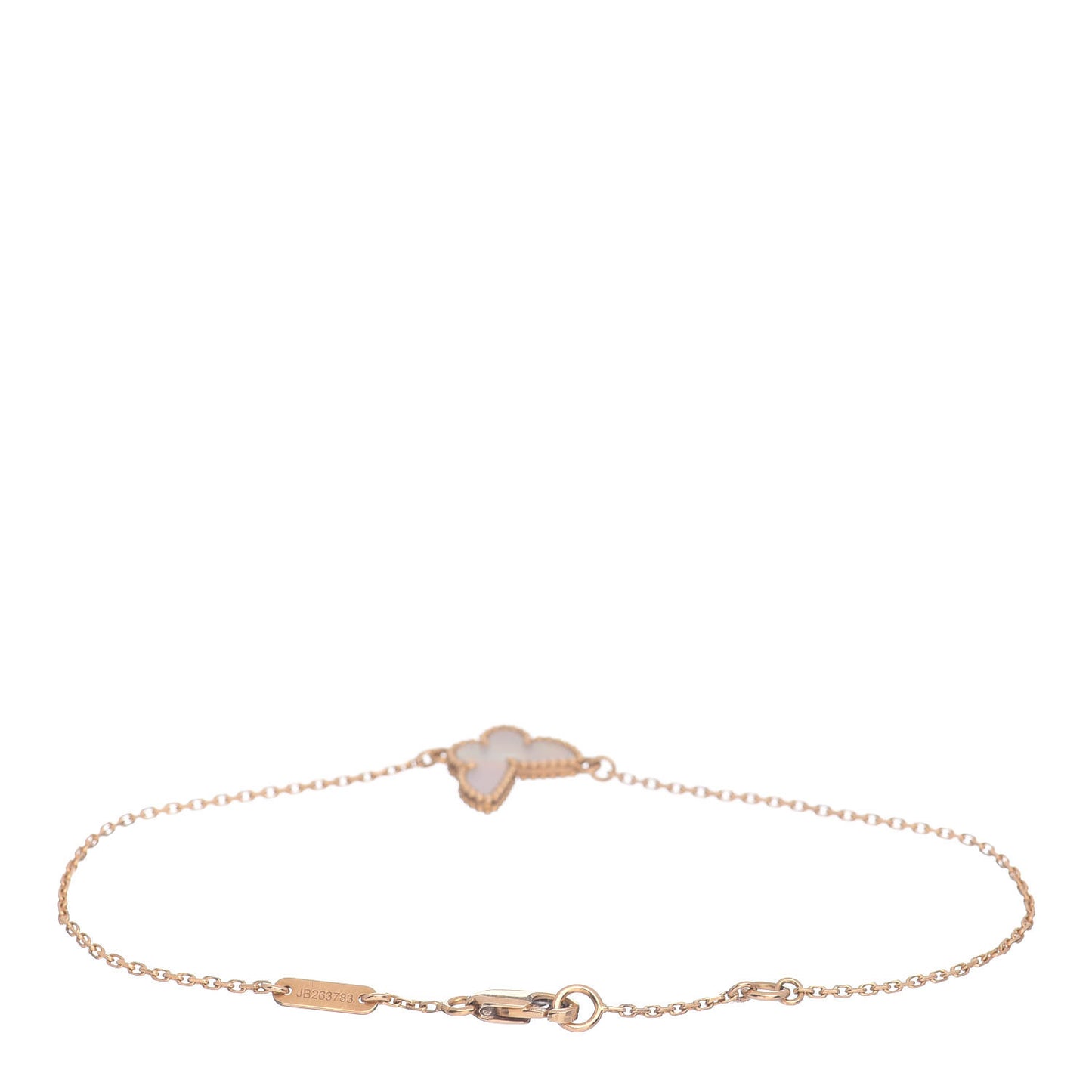 18K Yellow Gold Mother of Pearl Sweet Alhambra Butterfly Bracelet