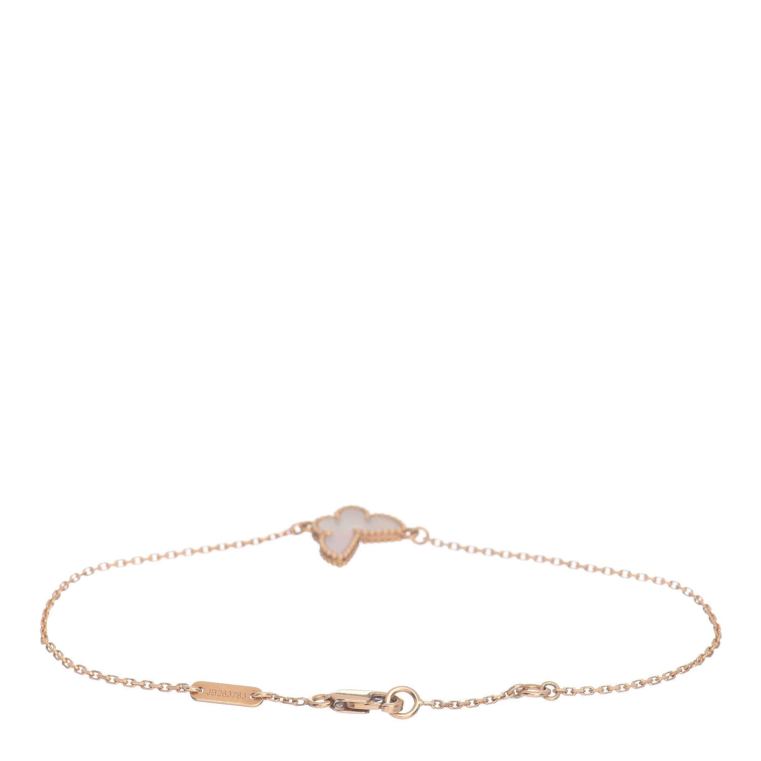 Van Cleef & Arpels 18K Yellow Gold Mother of Pearl Sweet Alhambra Butterfly Bracelet 3 of 6
