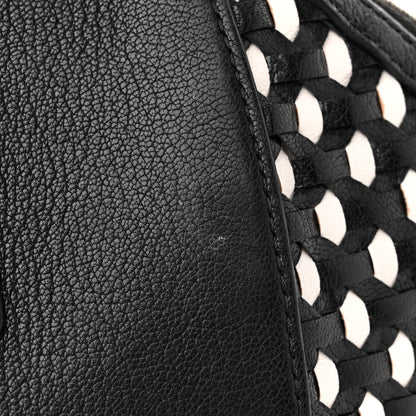 Givenchy Sugar Goatskin Woven Medium Antigona Black White 11 of 12