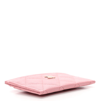 Chanel Caviar Quilted Card Holder Pink 4 of 9