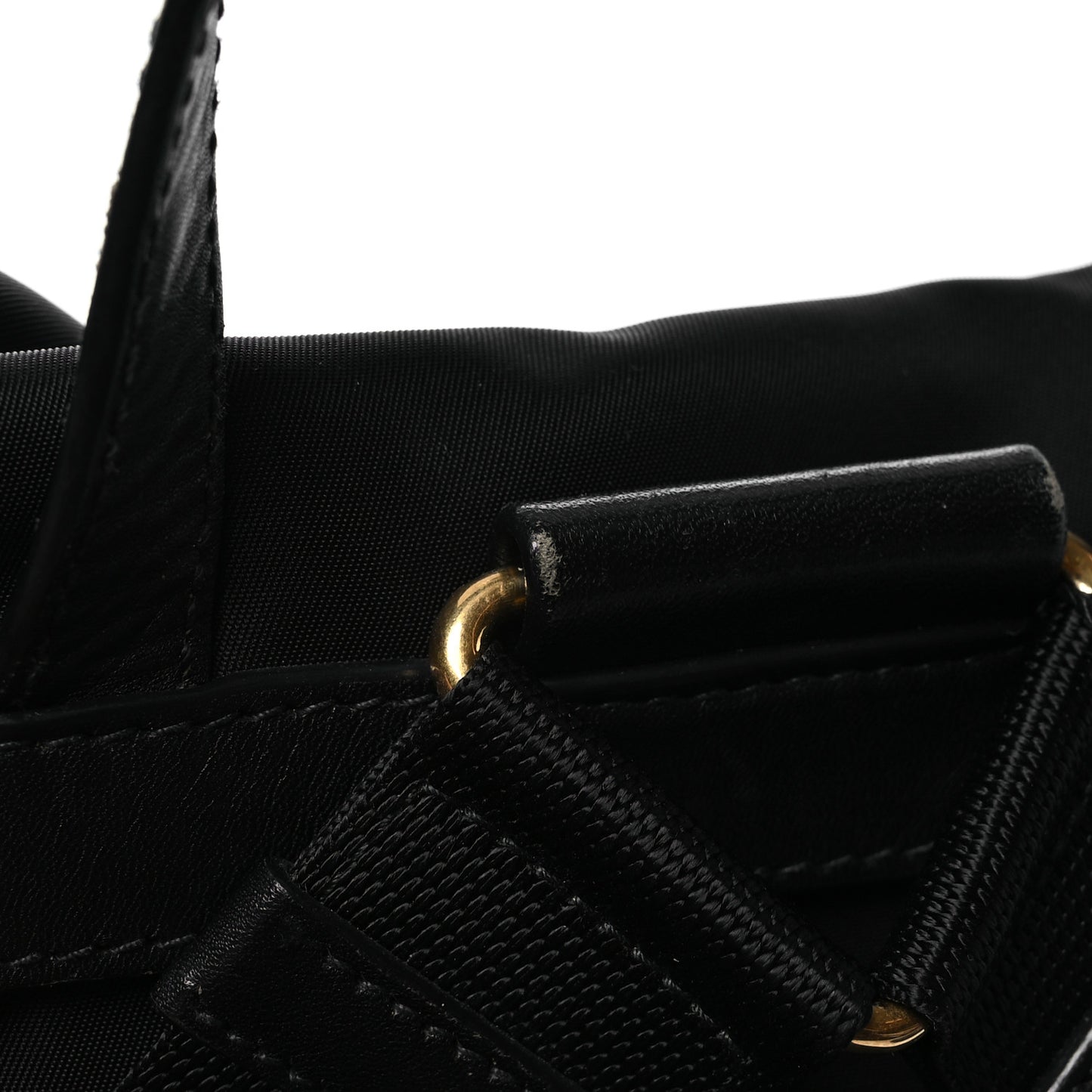 Tessuto Nylon Soft Calfskin Backpack Black