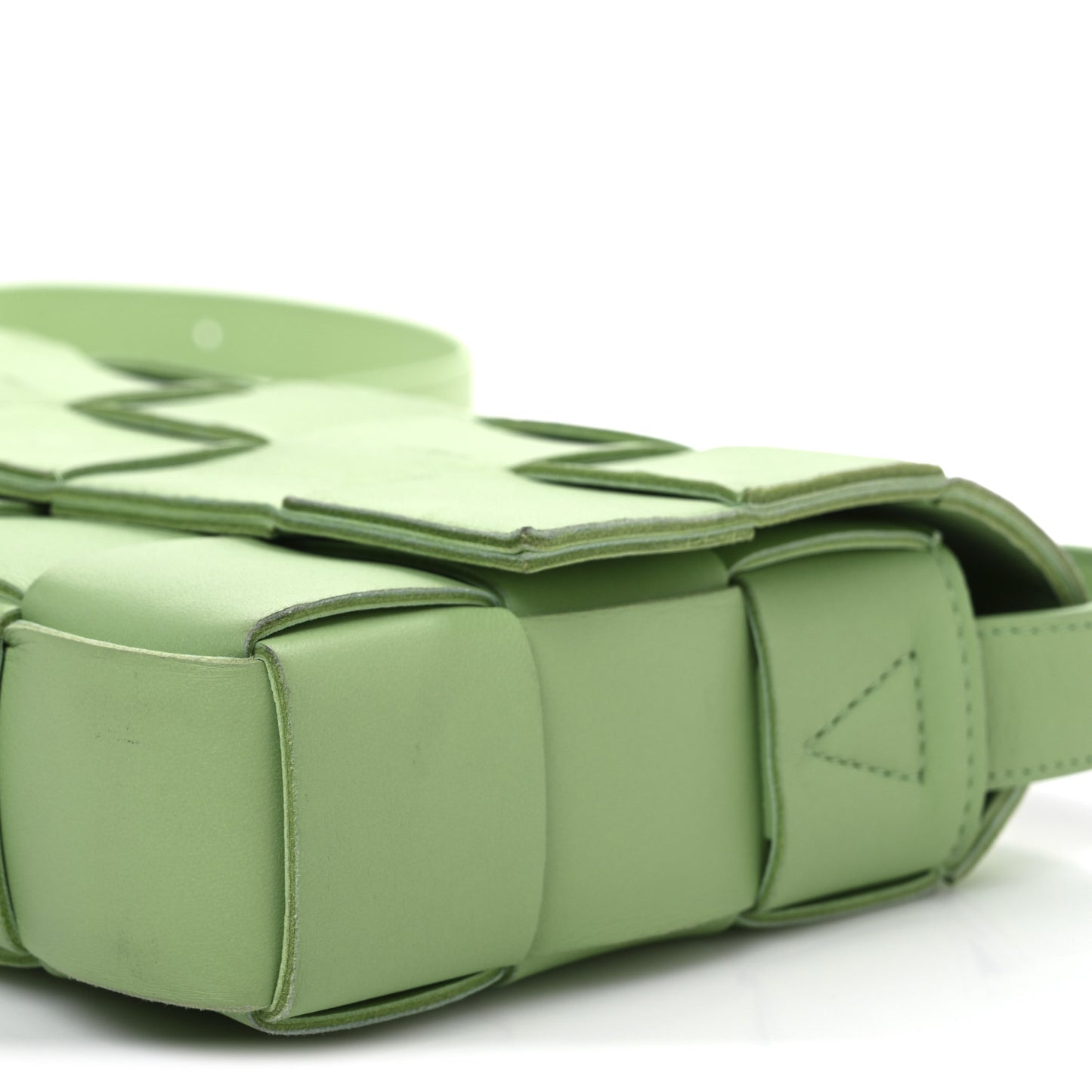 Nappa Maxi Intreccio Cassette Bag Pistachio