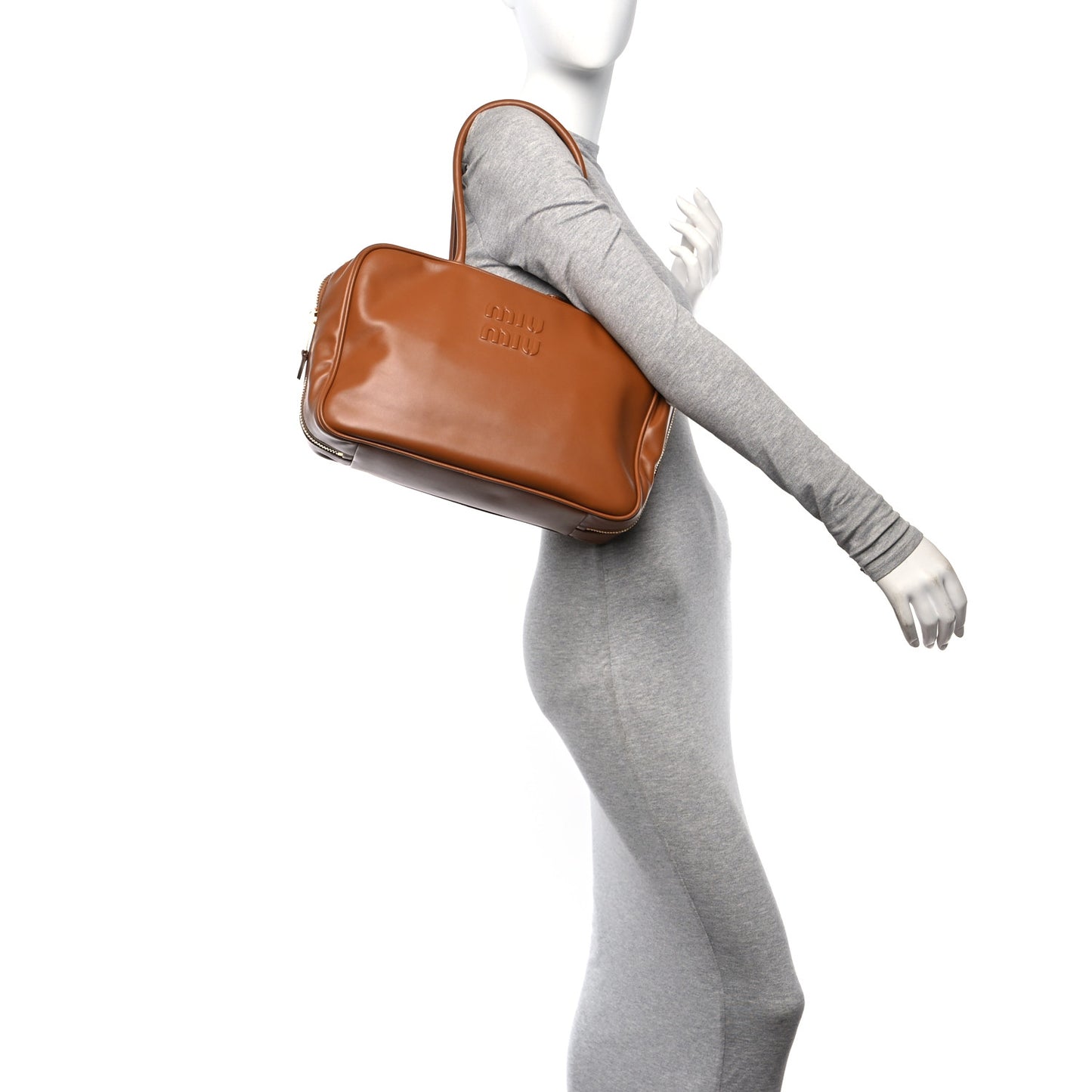 Soft Calf Softy Large Beau Top Handle Bag Cognac