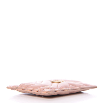 Gucci Calfskin Matelasse GG Marmont Card Holder Perfect Pink 4 of 7