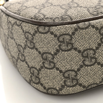 Gucci GG Supreme Monogram Textured Dollar Calfskin Small Ophidia Hobo Beige Ebony New Acero 7 of 8