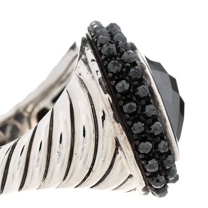 David Yurman Sterling Silver Hematite Waverly Ring 54 7 8 of 9