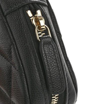 Chanel Caviar Quilted Small Curvy Pouch Cosmetic Case Black 6 of 8