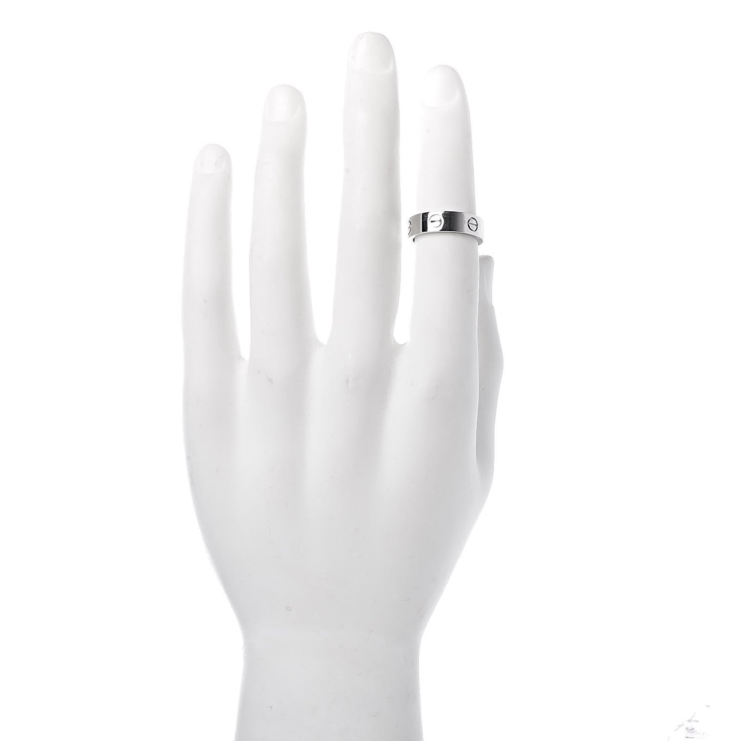 18K White Gold 5.5mm LOVE Ring 57 8