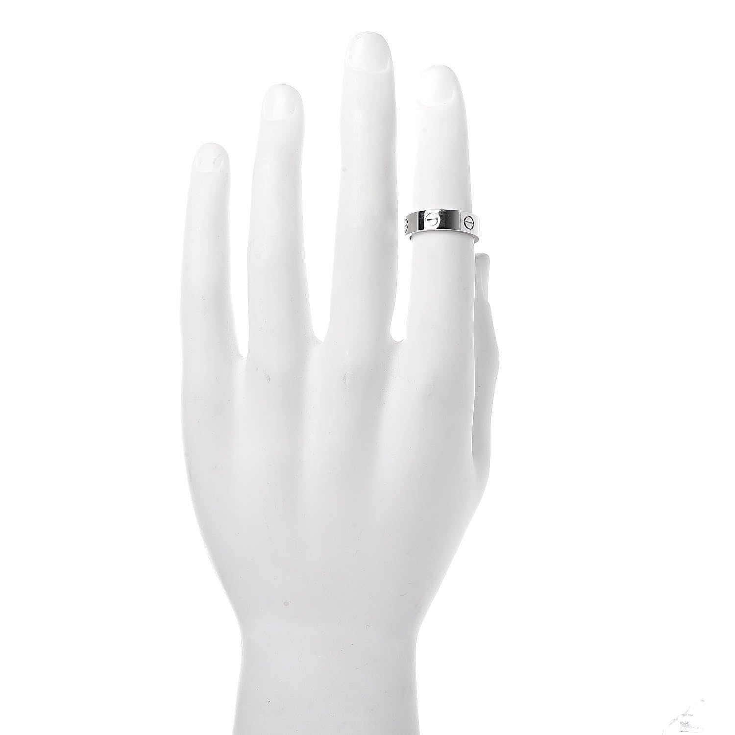 Cartier 18K White Gold 5.5mm LOVE Ring 57 8 2 of 7