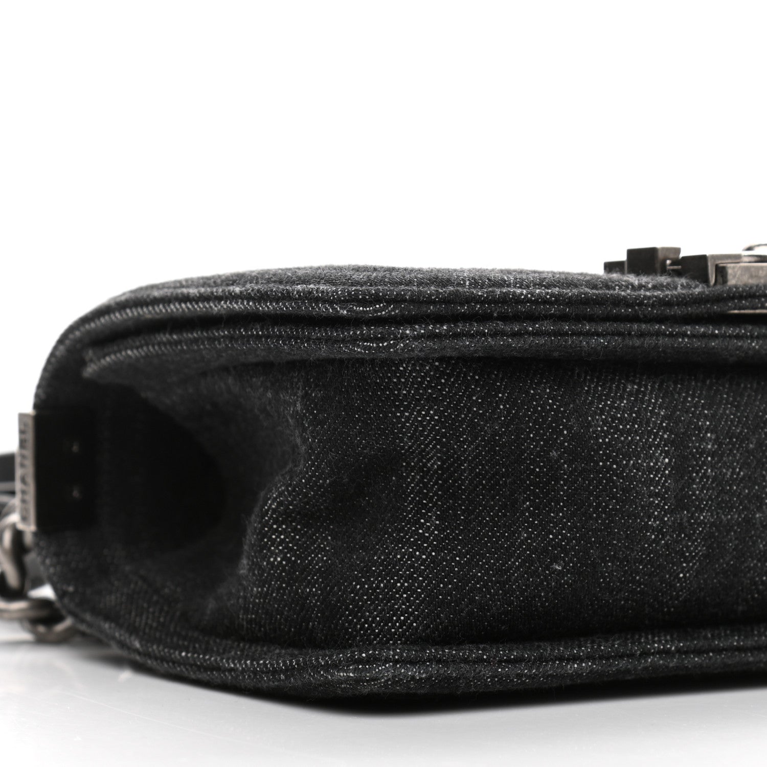 Chanel Denim Quilted Small Boy Flap Black 5 of 10