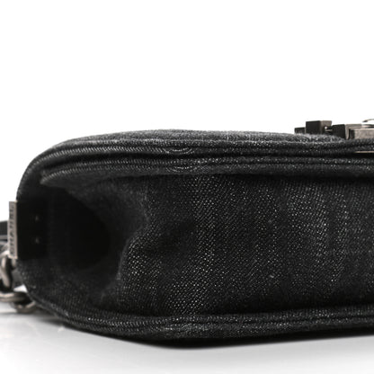 Chanel Denim Quilted Small Boy Flap Black 5 of 10