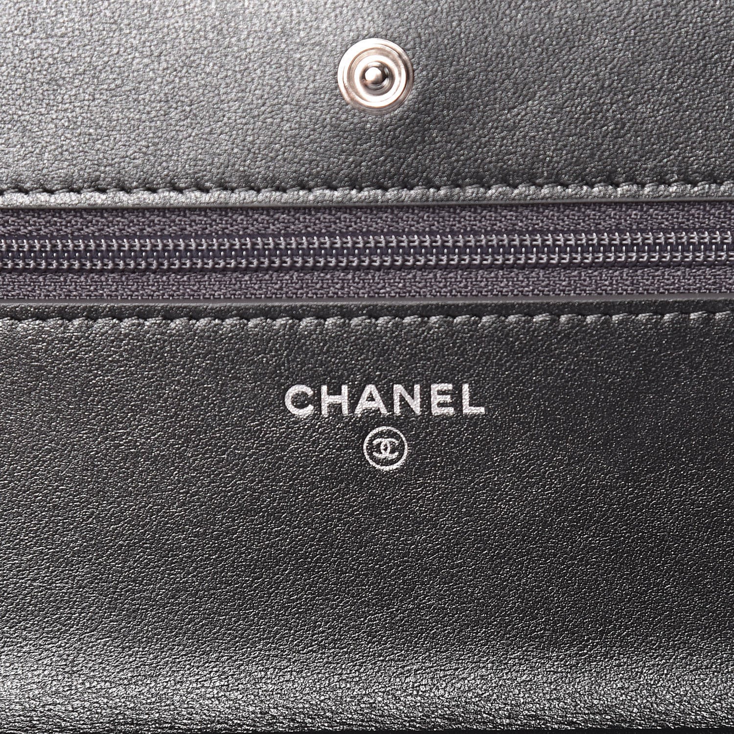 Chanel Aged Calfskin Quilted Tassel Wallet On Chain WOC Dark Silver 8 of 10