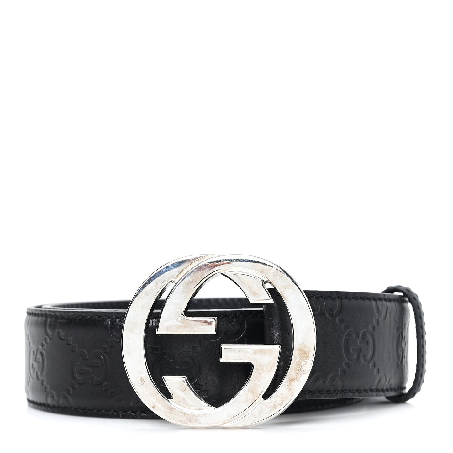 Guccissima Interlocking G Belt 85 34 Black