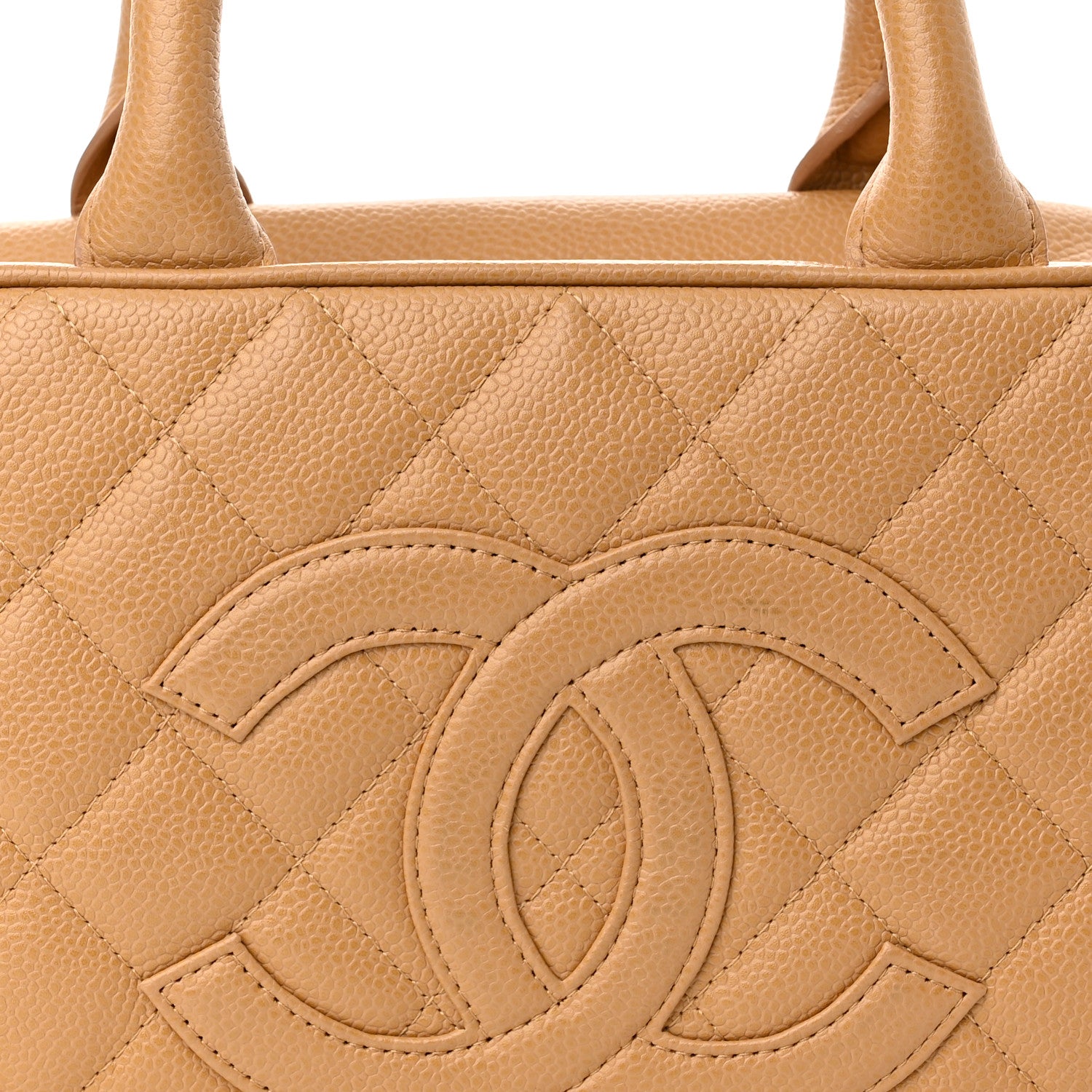 Chanel Caviar Quilted Small Bowler Beige 8 of 12