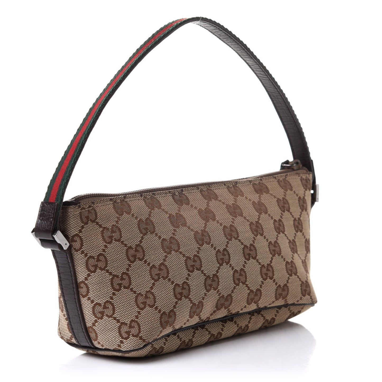 Monogram Web Boat Pochette Brown