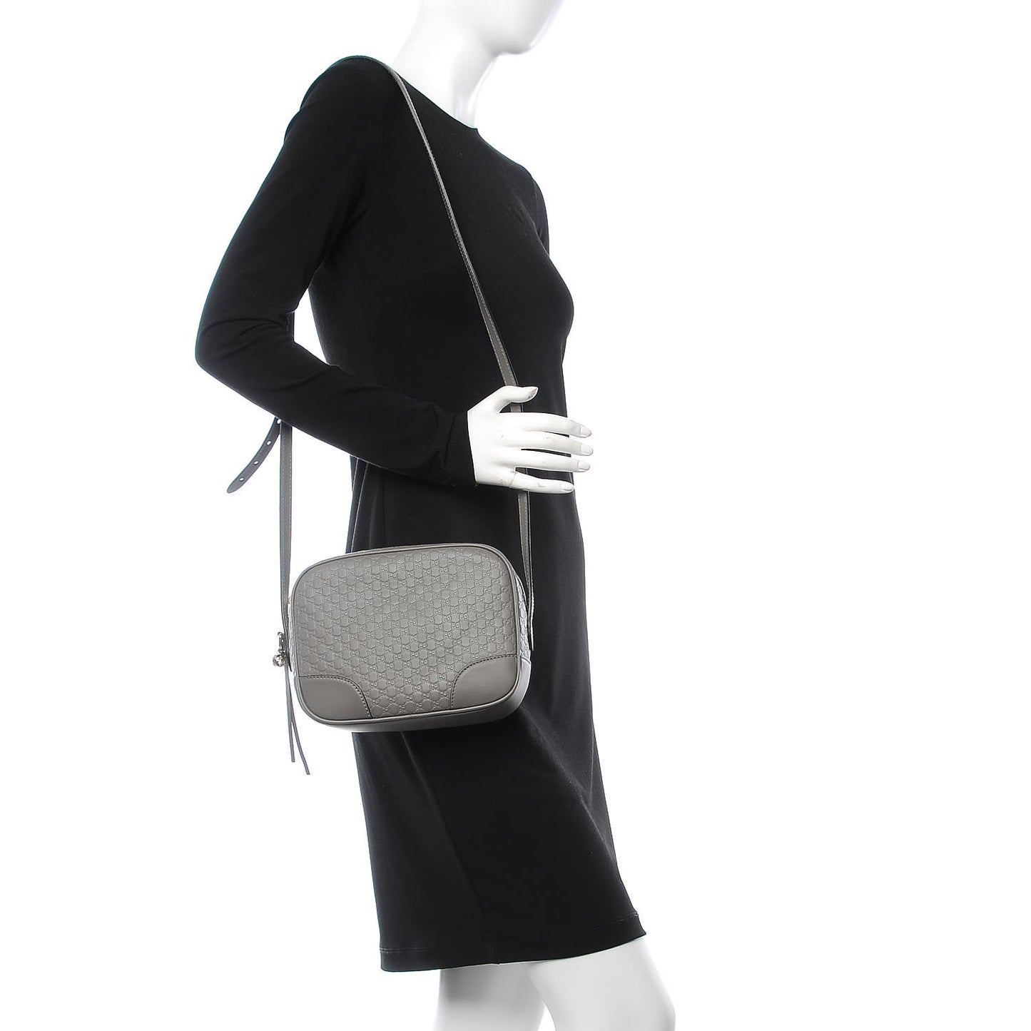 Microguccissima Mini Bree Messenger Bag Grey