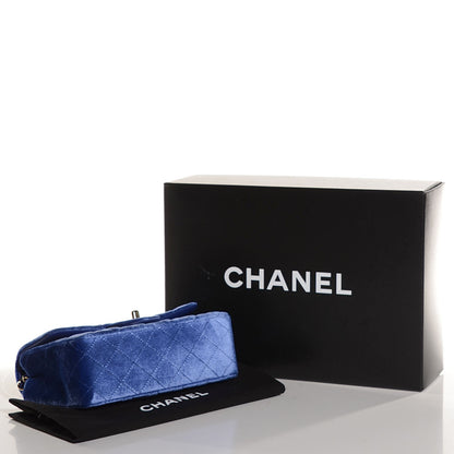 Chanel Velvet Quilted Mini Rectangular Flap Dark Blue 4 of 8