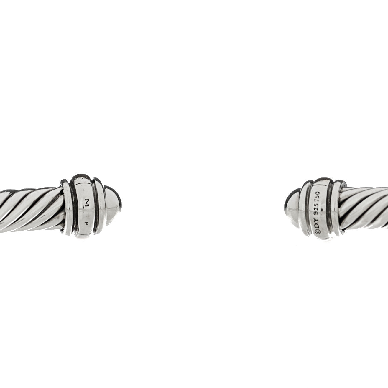 David Yurman Sterling Silver 18K Yellow Gold 4mm Cable Classics Bracelet 3 of 3