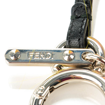 Fendi Fox Mink Goat Fur Mini Karlito Bag Charm White Black Flamingo 4 of 5