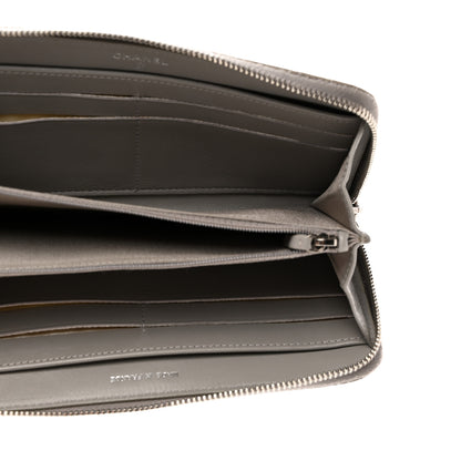Chanel Caviar Quilted Large Gusset Zip Around Wallet Grey 6 of 12