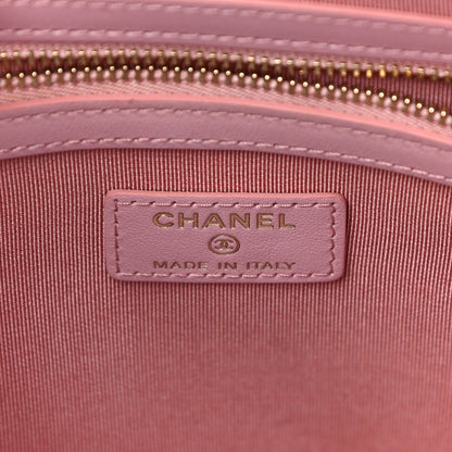 Chanel Iridescent Caviar Quilted Medium Cosmetic Case Rose Pink 6 of 10