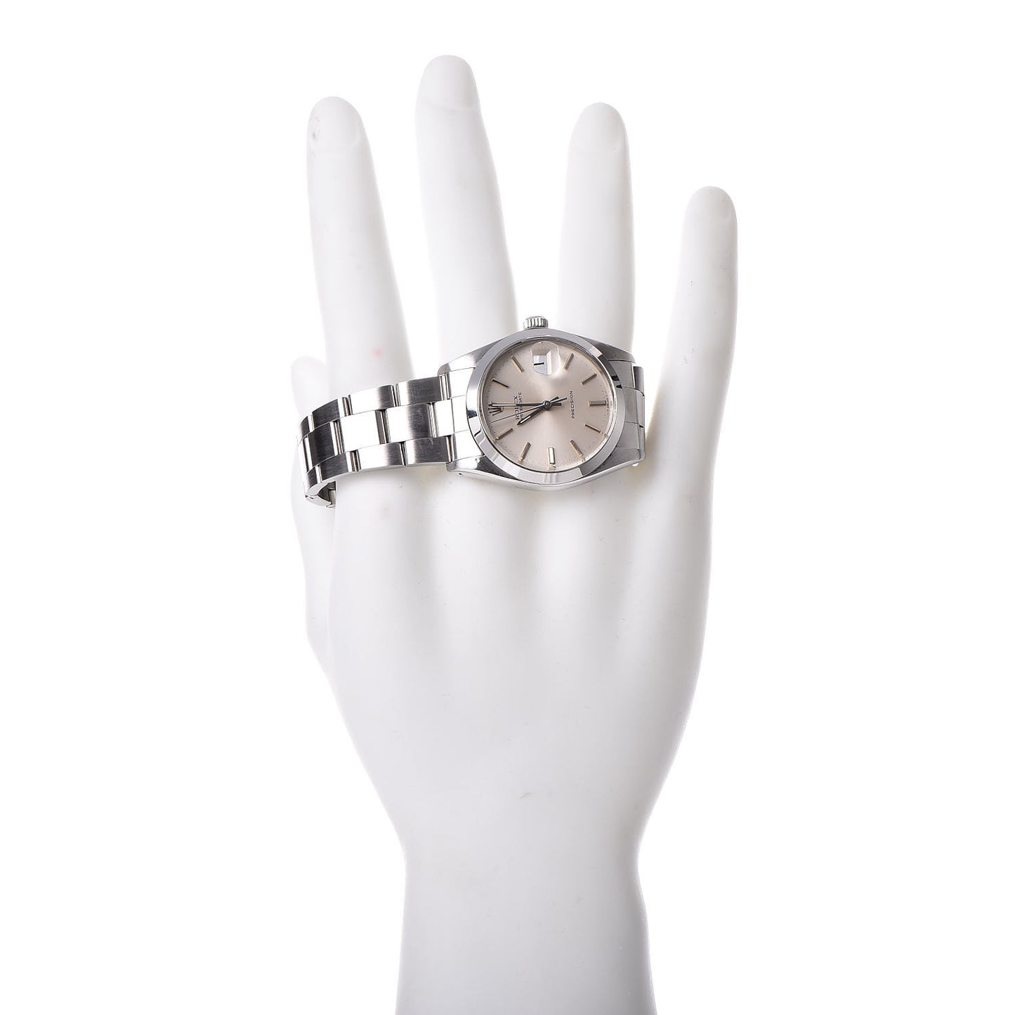 Stainless Steel 34mm Oysterdate Precision Watch Silver 6694