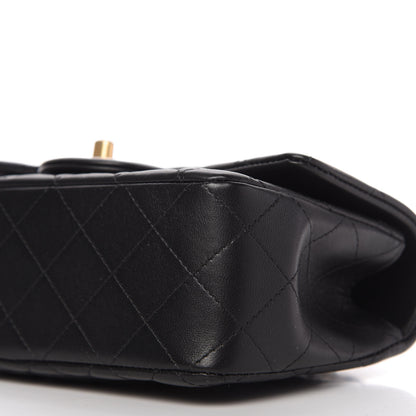 Chanel Lambskin Quilted Mini Top Handle Rectangular Flap Black 7 of 11