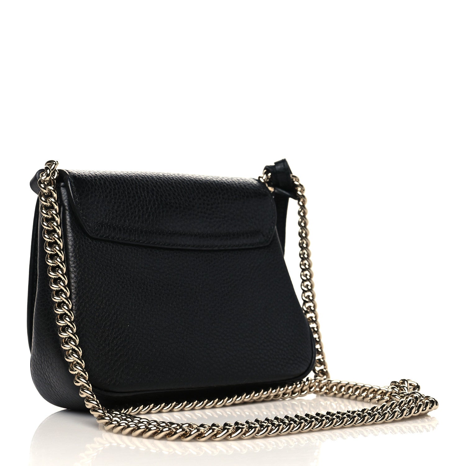 Gucci Pebbled Calfskin Small Soho Flap Crossbody Black 3 of 6