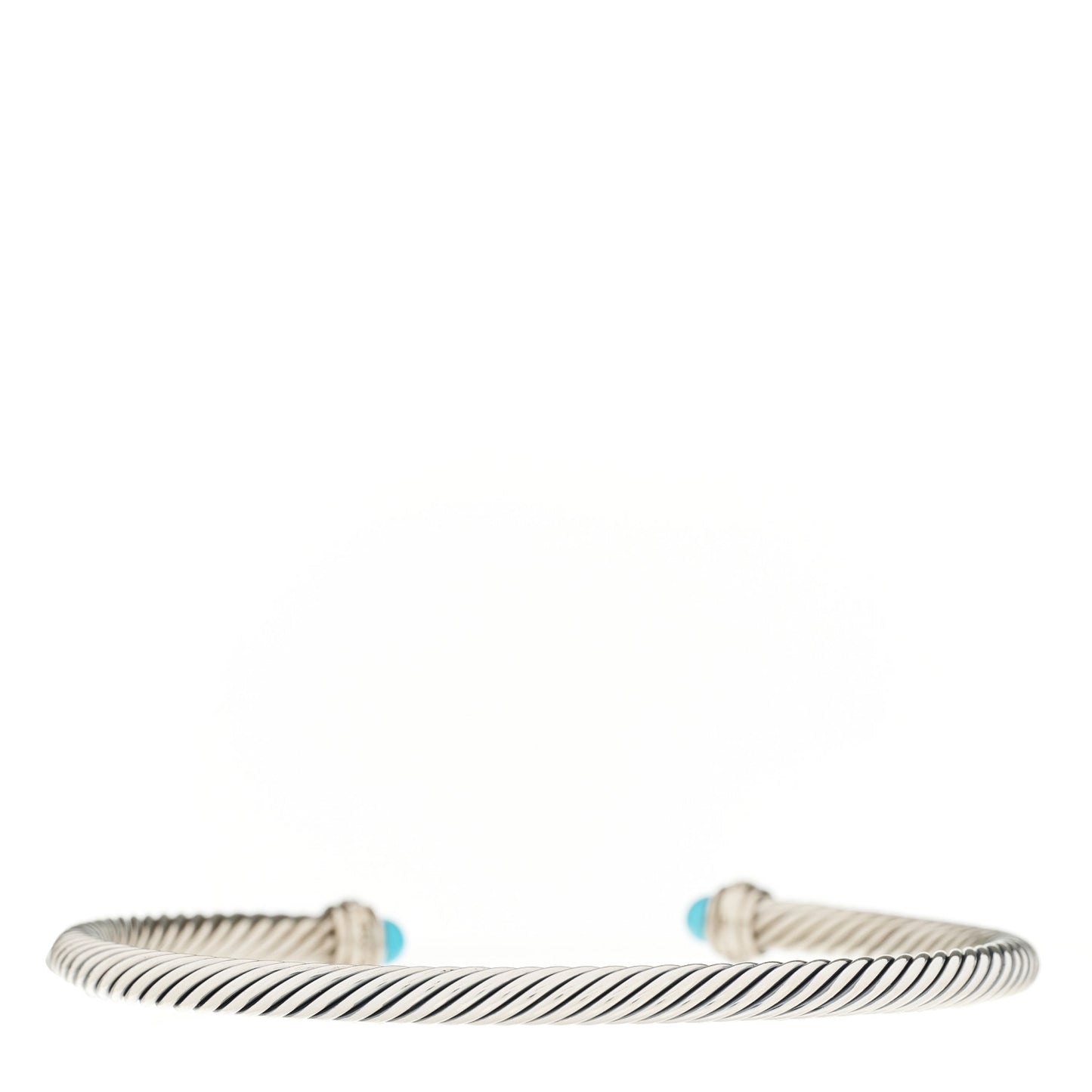 Sterling Silver Diamond Turquoise 4mm Cable Classics Bracelet