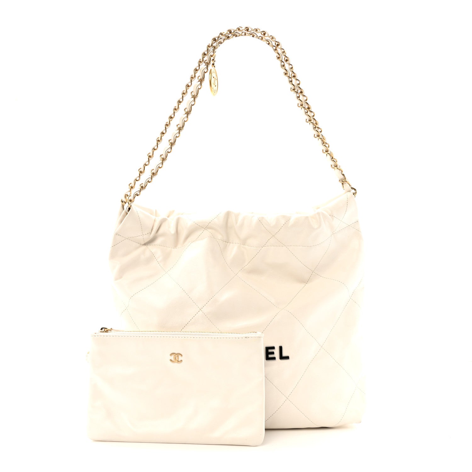 Chanel Calfskin Quilted Small Chanel 22 White 3 of 14