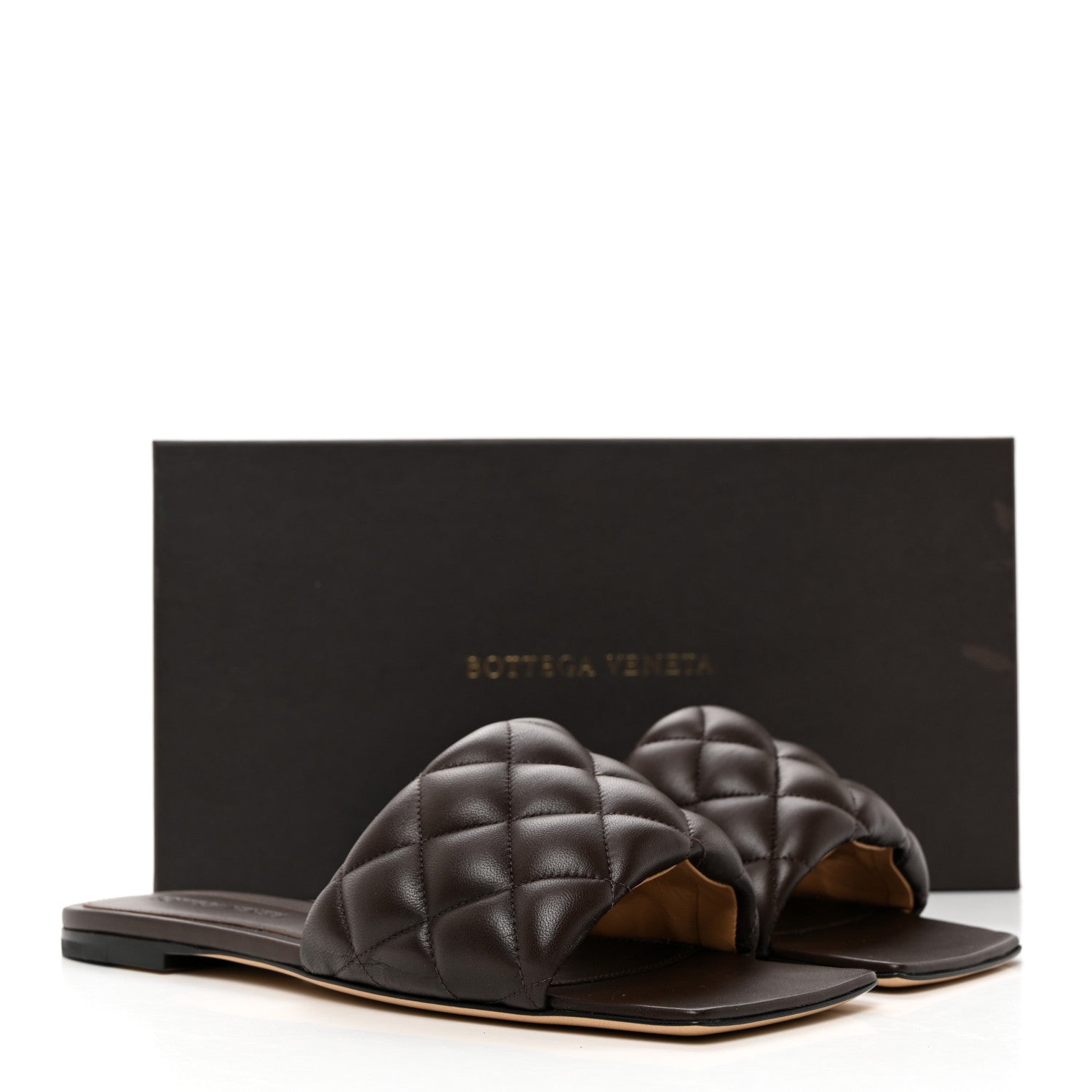 Bottega Veneta Nappa Matelasse Padded Flat Sandals 38 Chocolate 8 of 8