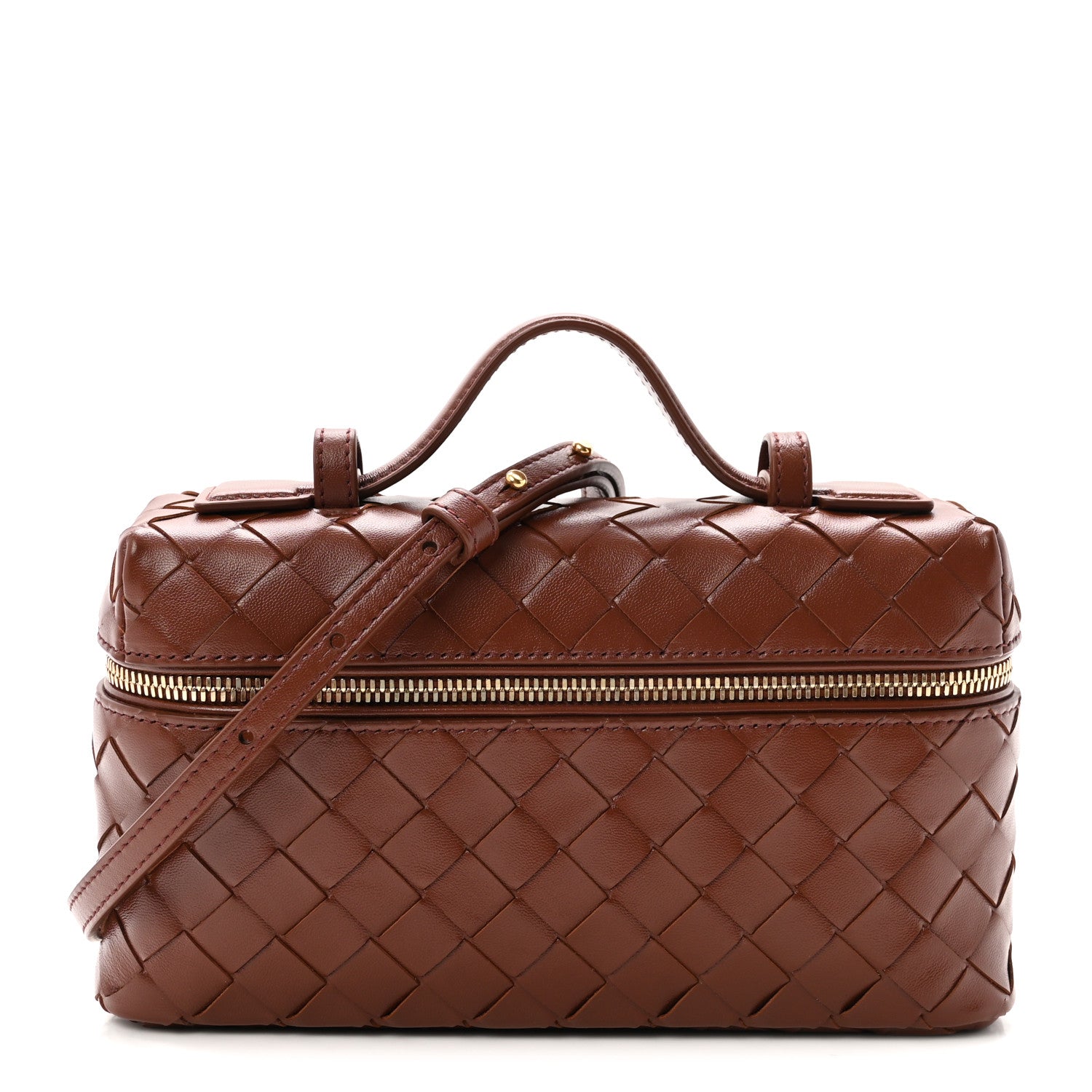 Bottega Veneta Nappa Intrecciato Bang Bang Vanity Case Sapele 1 of 9