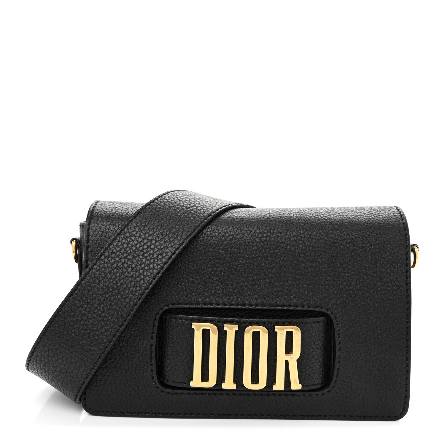 Christian Dior Grained Calfskin Dio(r)evolution Flap Bag Black 1 of 14
